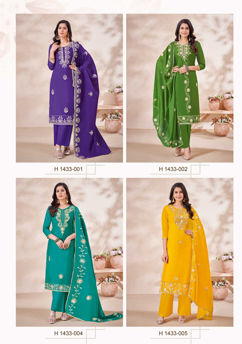 Alok Suit Sparkle Premium Organza Gota Work Embroidered Diamond Work Salwar Suit
