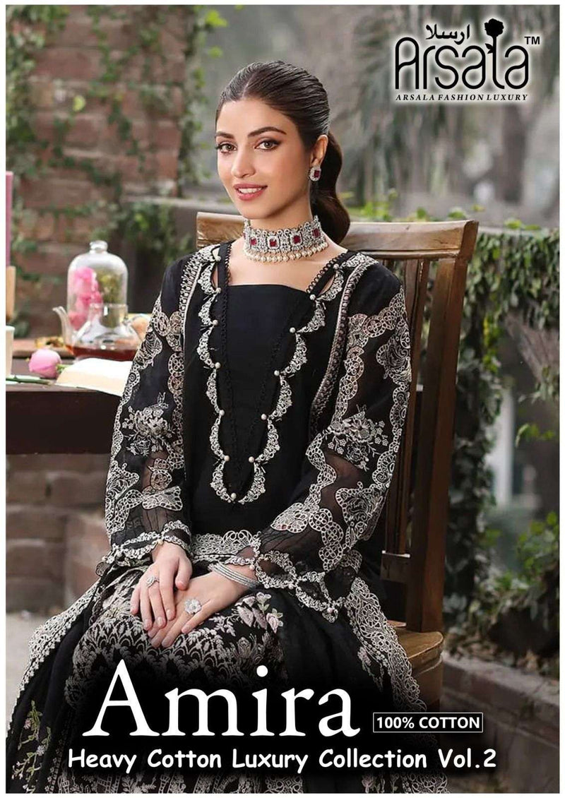 Arsala Fashion Amira Heavy Cotton Luxury Collection Vol 2 Printed Pakistani Suit