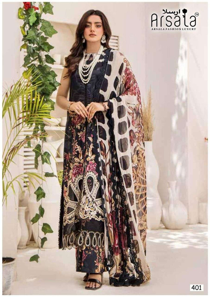 Arsala Fashion Amira Heavy Cotton Luxury Collection Vol 4 Printed Karachi Suit