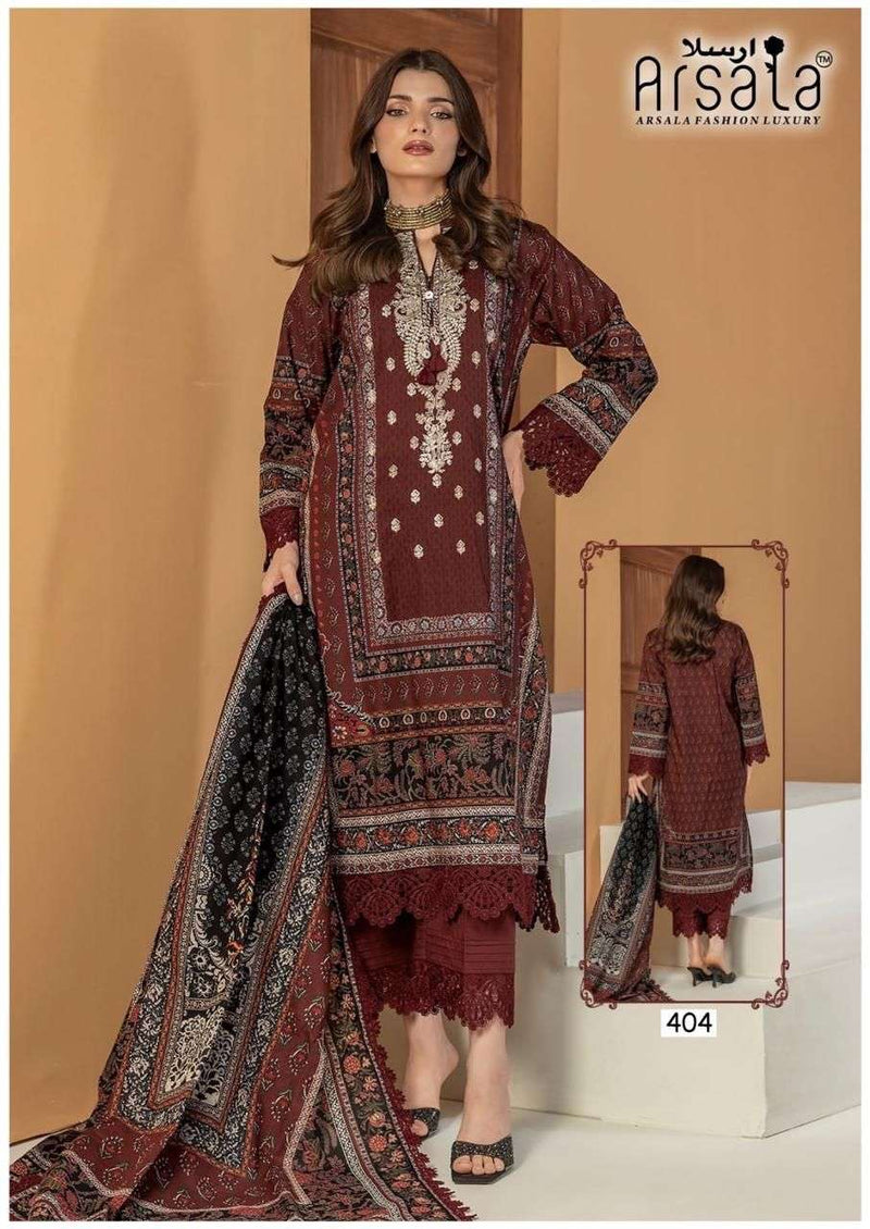 Arsala Fashion Amira Heavy Cotton Luxury Collection Vol 4 Printed Karachi Suit