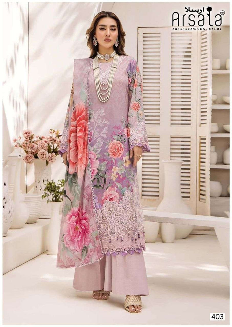 Arsala Fashion Amira Heavy Cotton Luxury Collection Vol 4 Printed Karachi Suit