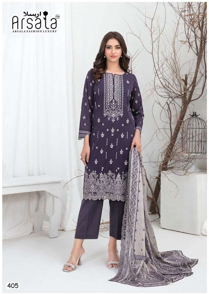 Arsala Fashion Amira Heavy Cotton Luxury Collection Vol 4 Printed Karachi Suit