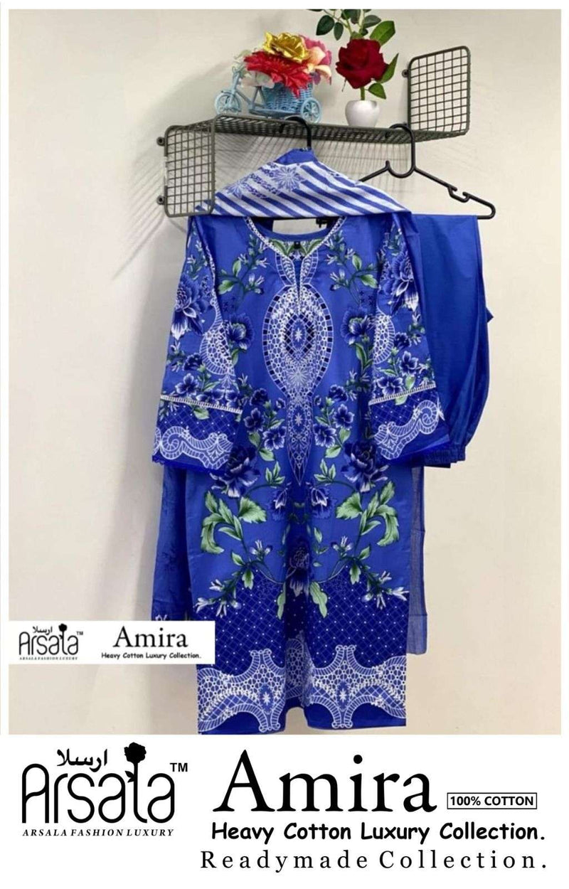 Arsala Fashion Amira Lawn Cotton Dailywear Printed Pret Kurti