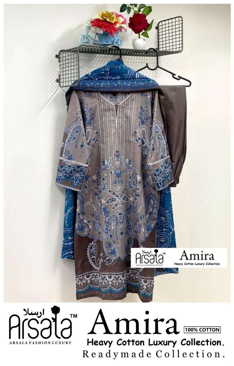 Arsala Fashion Amira Lawn Cotton Dailywear Printed Pret Kurti