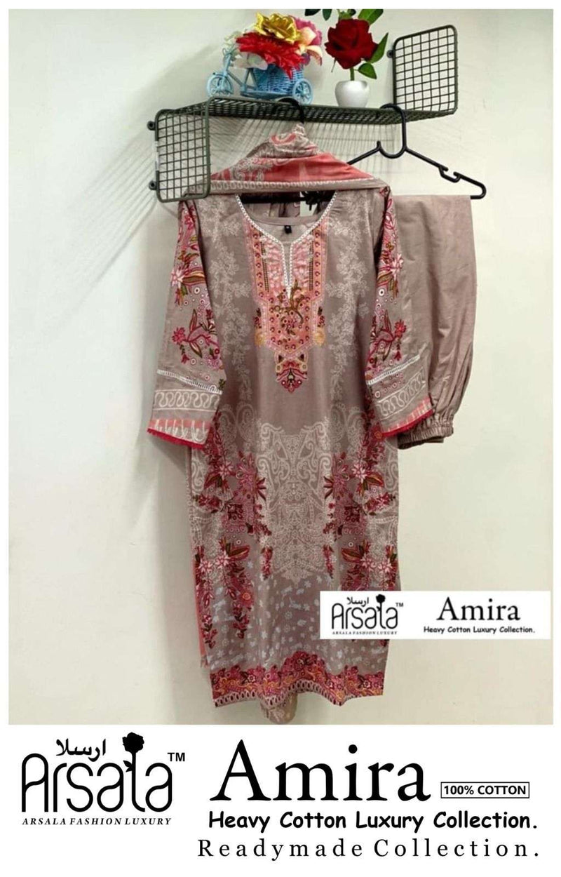 Arsala Fashion Amira Lawn Cotton Dailywear Printed Pret Kurti