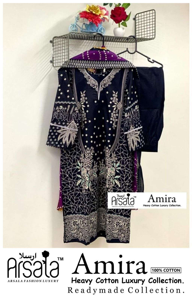 Arsala Fashion Amira Lawn Cotton Dailywear Printed Pret Kurti