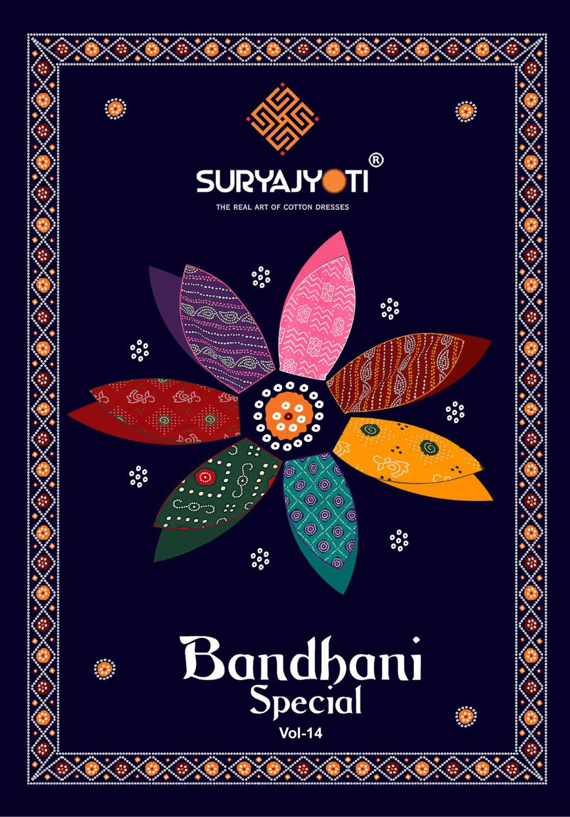 Suryajyoti Bandhani Special Vol 14 Cambric Cotton Fancy Bandhani Print Suits