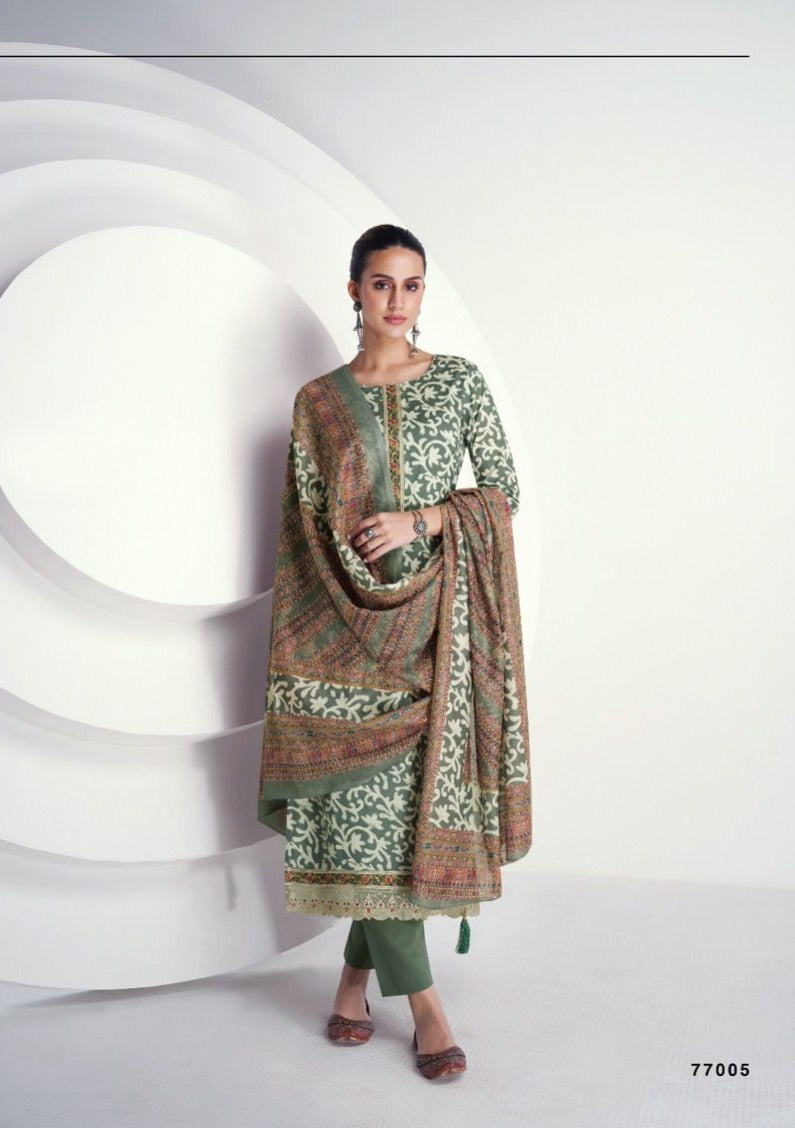 Kesar Karachi Prints Batik Lawn Cotton Print With Embroidery Work Salwar Suit
