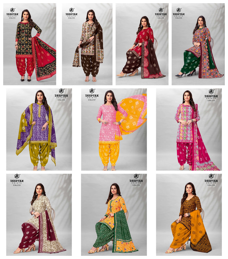 Deeptex Prints Batik Plus Vol 21 Cotton Printed Patiyala Suits