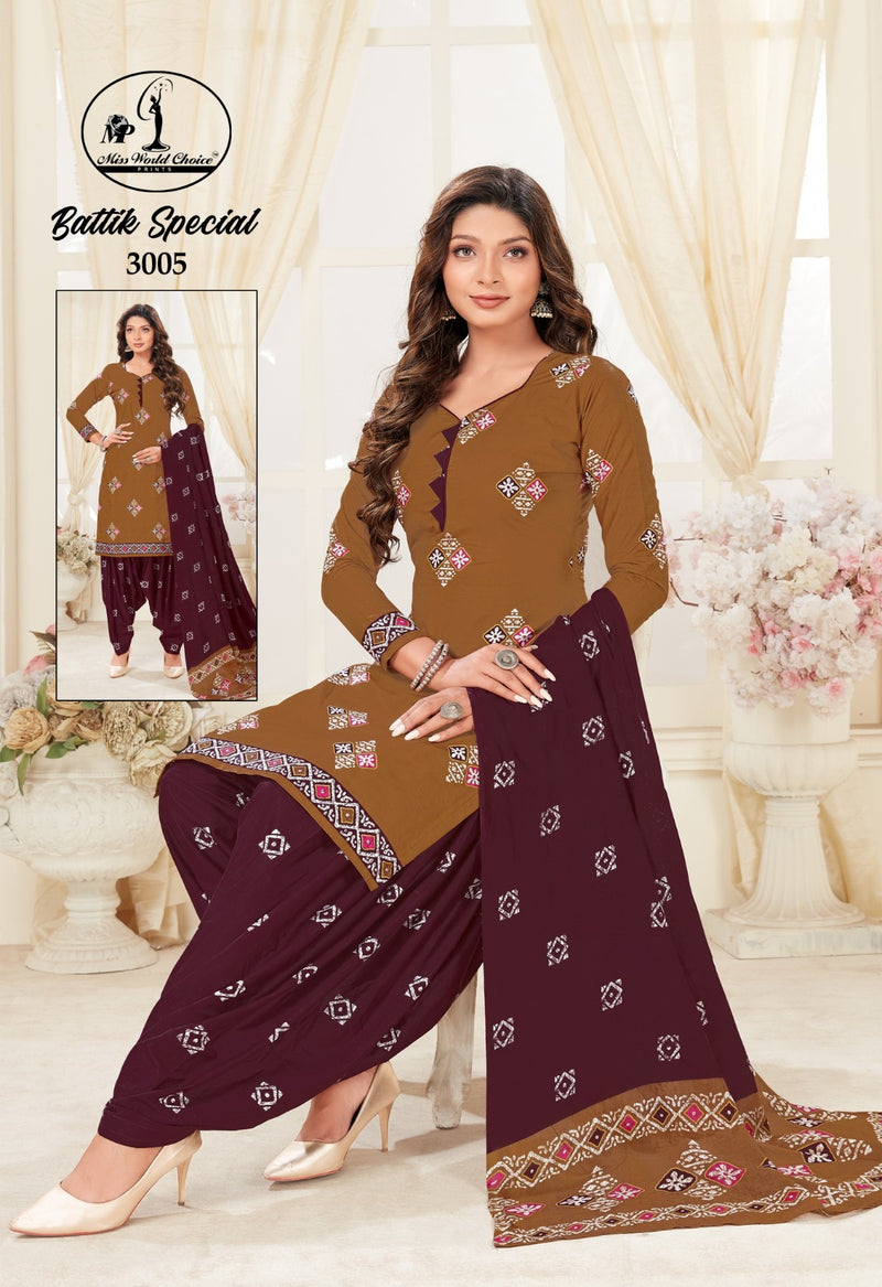 Miss World Choice Batik Special Vol 3 Cotton Printed Dress Material
