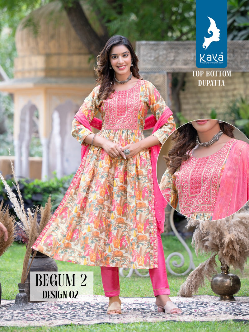 Kaya Begum Vol 2 Modal Print Fancy Designer Naira Cut Kurti Collection