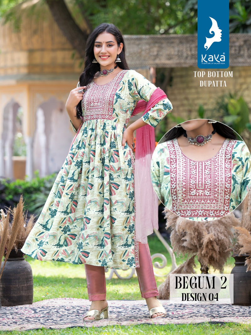 Kaya Begum Vol 2 Modal Print Fancy Designer Naira Cut Kurti Collection