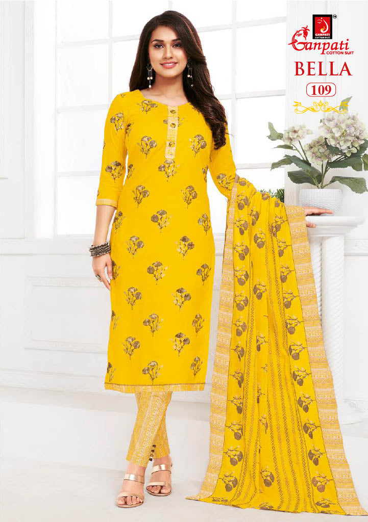 Ganpati Bella Cotton Printed Casual Wear Salwar Suit Collection