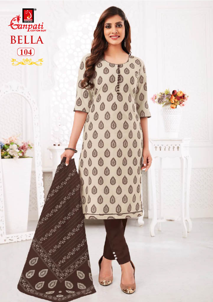 Ganpati Bella Cotton Printed Casual Wear Salwar Suit Collection