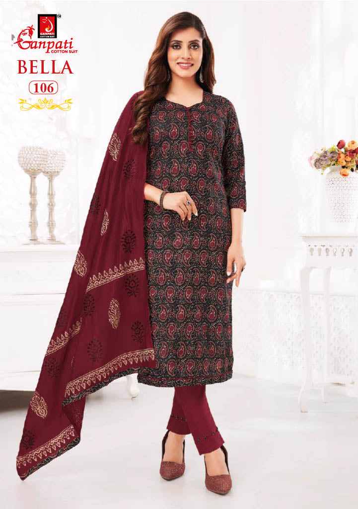 Ganpati Bella Cotton Printed Casual Wear Salwar Suit Collection