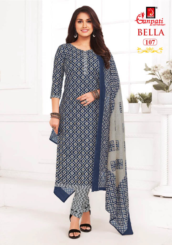 Ganpati Bella Cotton Printed Casual Wear Salwar Suit Collection