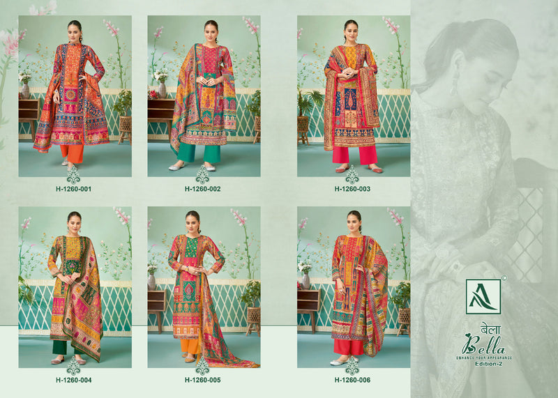Alok Suits Bella Vol 2 Muslin Designer Prints With Swarovski Work Suits