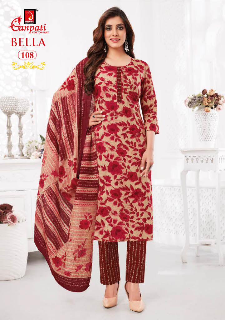 Ganpati Bella Cotton Printed Casual Wear Salwar Suit Collection