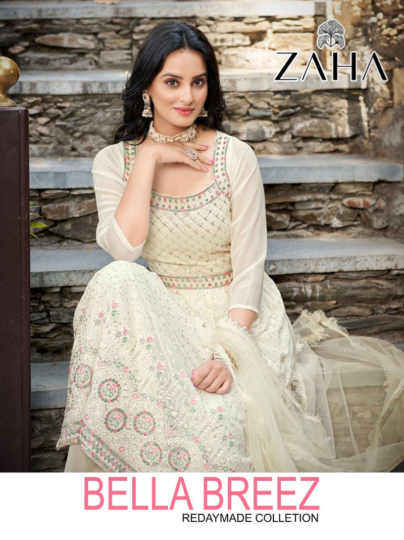 Zaha Bella Breez Georgette With Heavy Embroidered Ready Made Suits