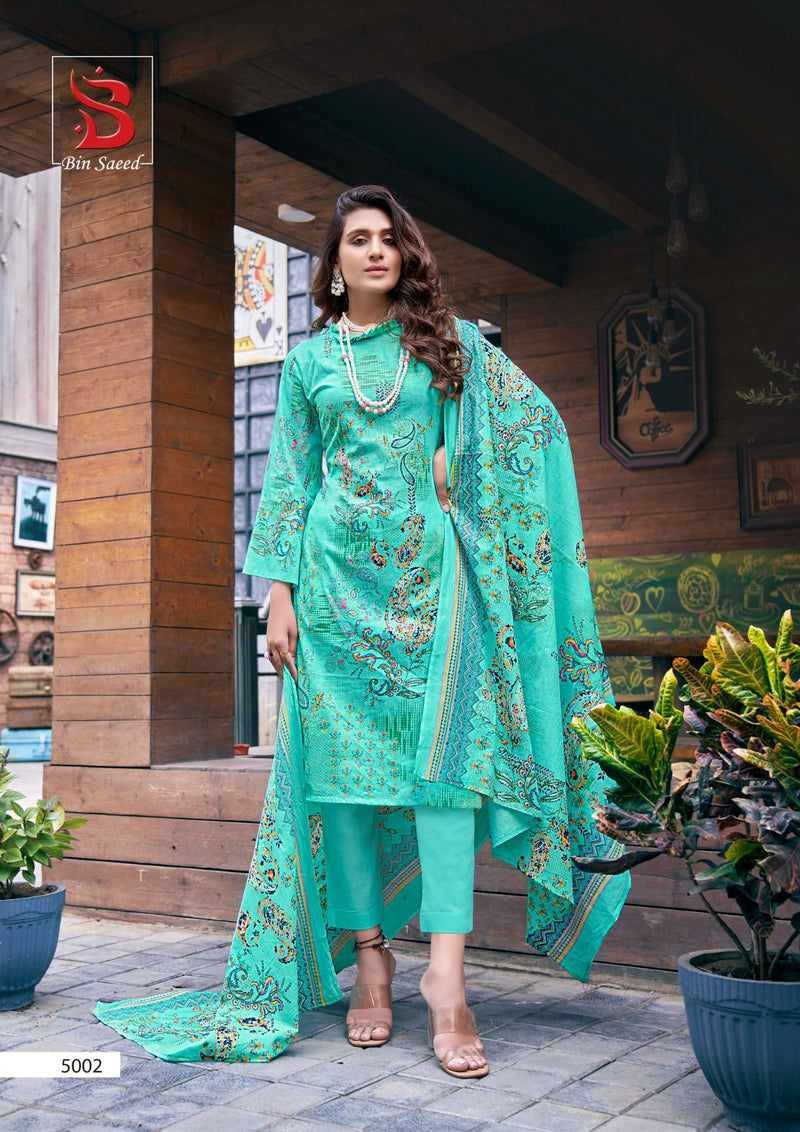 Yashika Trends Bin Saeed Mahnoor Vol 5 Lawn Cotton Karachi Print Suits