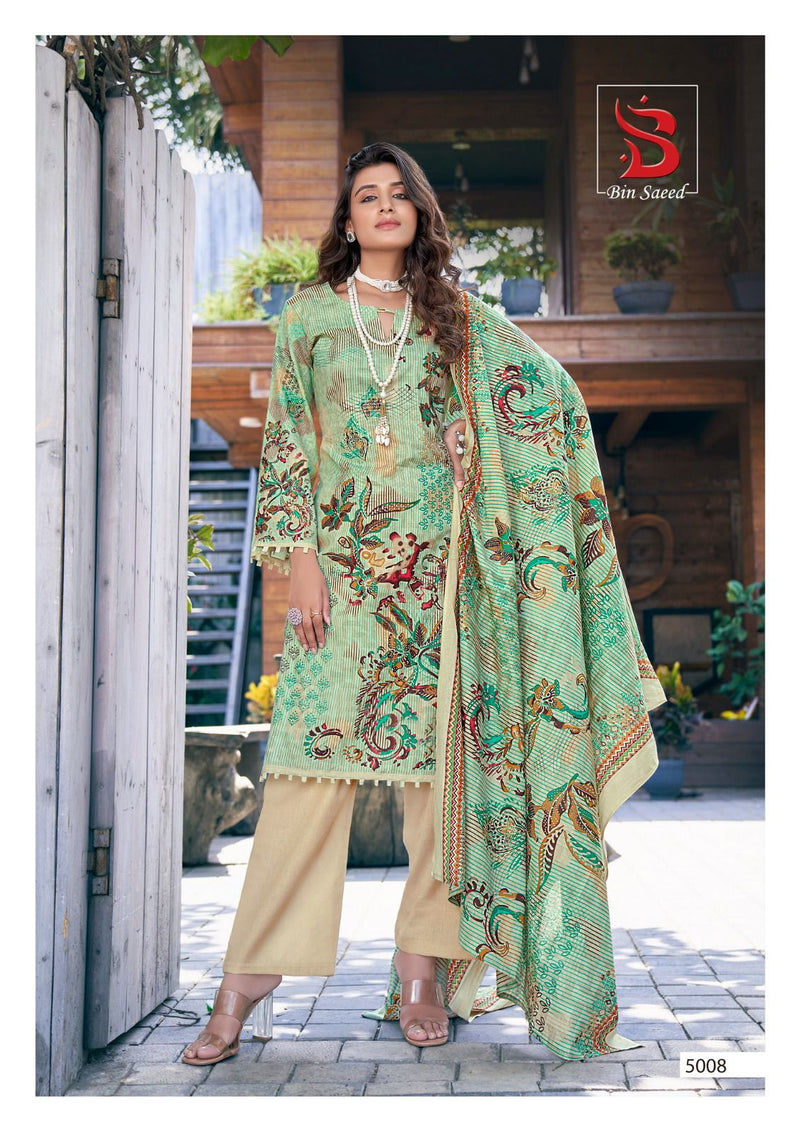Yashika Trends Bin Saeed Mahnoor Vol 5 Lawn Cotton Karachi Print Suits