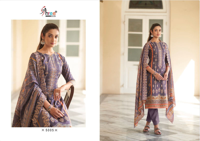 Shree Fab Bin Saeed Vol 5 Lawn Print Exclusive Heavy Self Embroidery Work Fancy Designer Partywear Salwar Suits