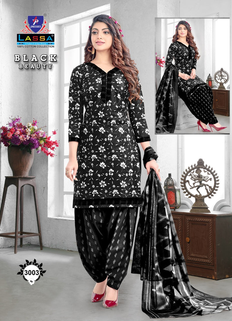 Lassa Black Beauty Vol 4 Pure Cotton Patiyala Style Suits Dree Material