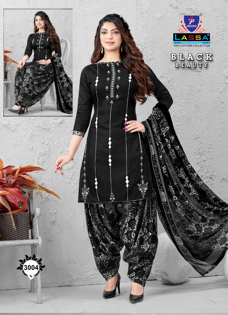 Lassa Black Beauty Vol 4 Pure Cotton Patiyala Style Suits Dree Material