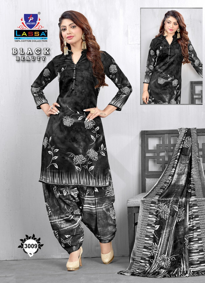 Lassa Black Beauty Vol 4 Pure Cotton Patiyala Style Suits Dree Material