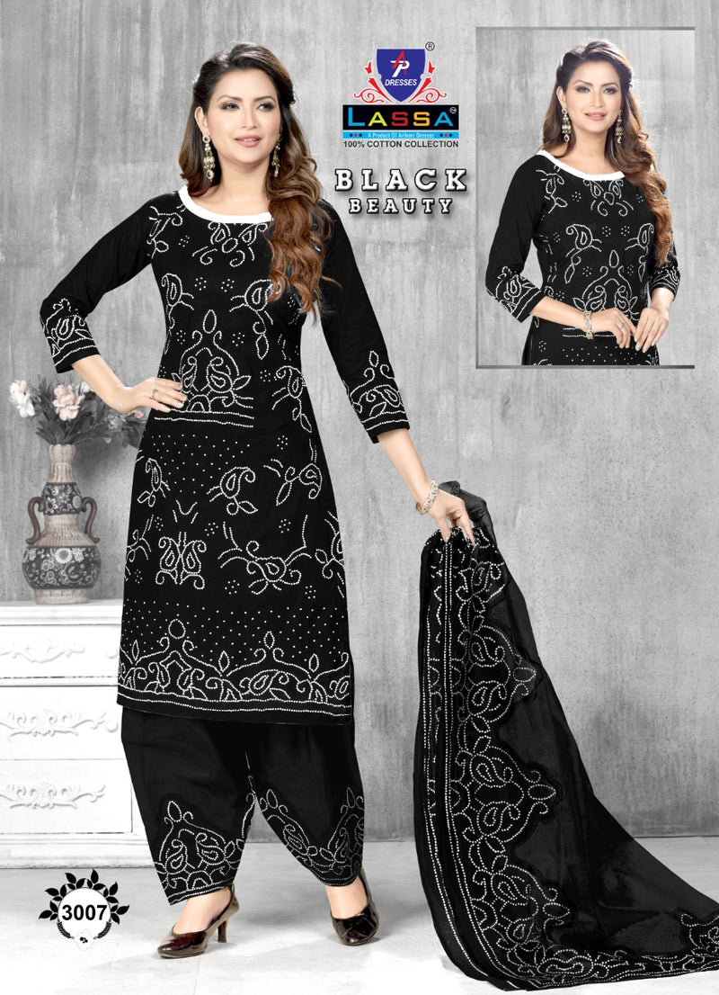 Lassa Black Beauty Vol 4 Pure Cotton Patiyala Style Suits Dree Material