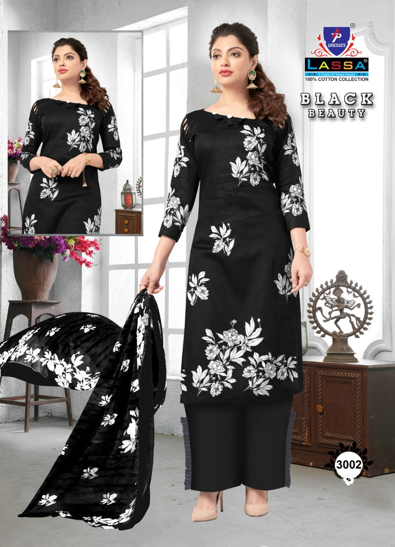 Lassa Black Beauty Vol 4 Pure Cotton Patiyala Style Suits Dree Material