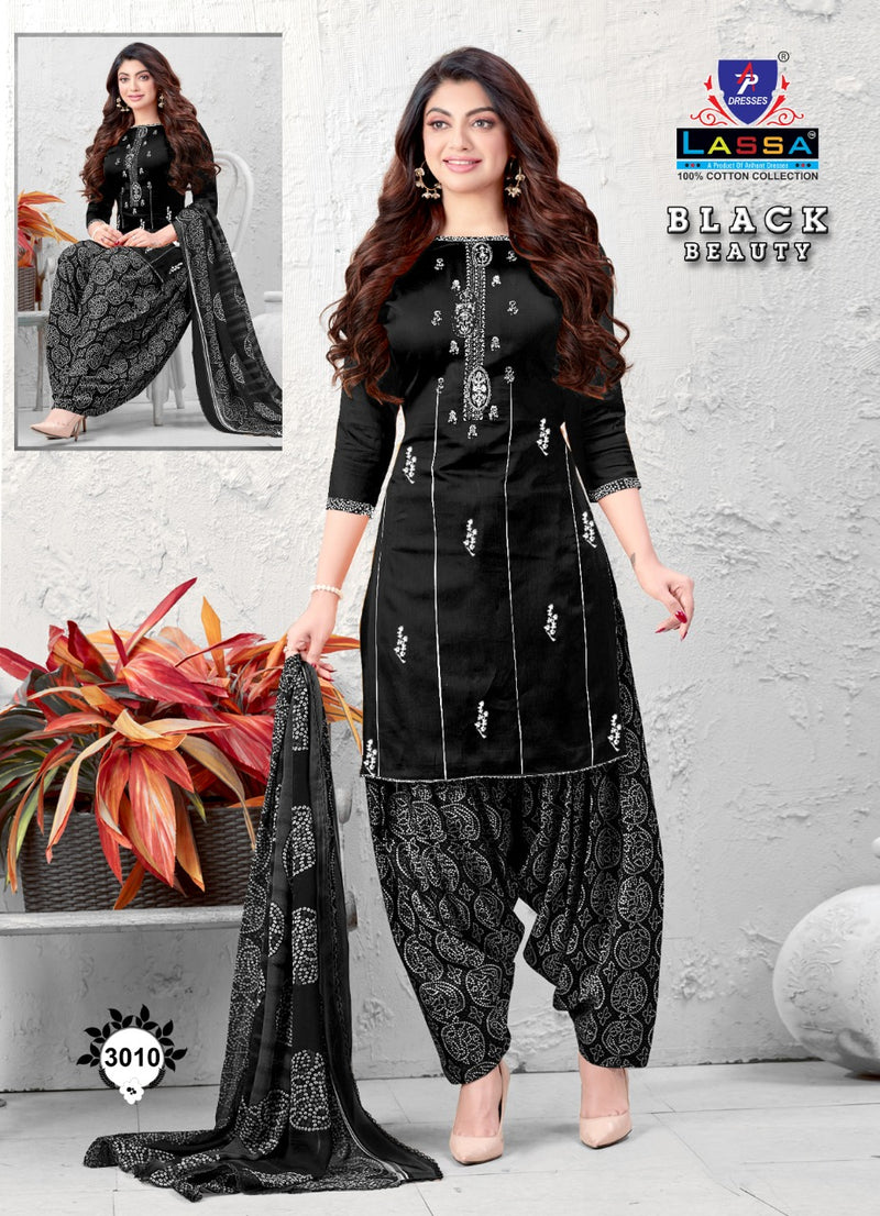 Lassa Black Beauty Vol 4 Pure Cotton Patiyala Style Suits Dree Material