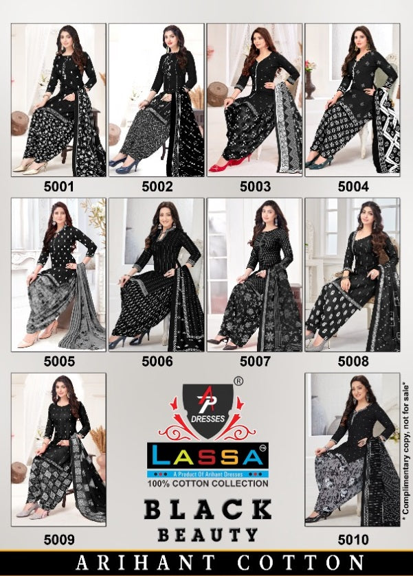 Lassa Black Beauty Vol 5 Cotton Printed Patiyala Salwar Suits