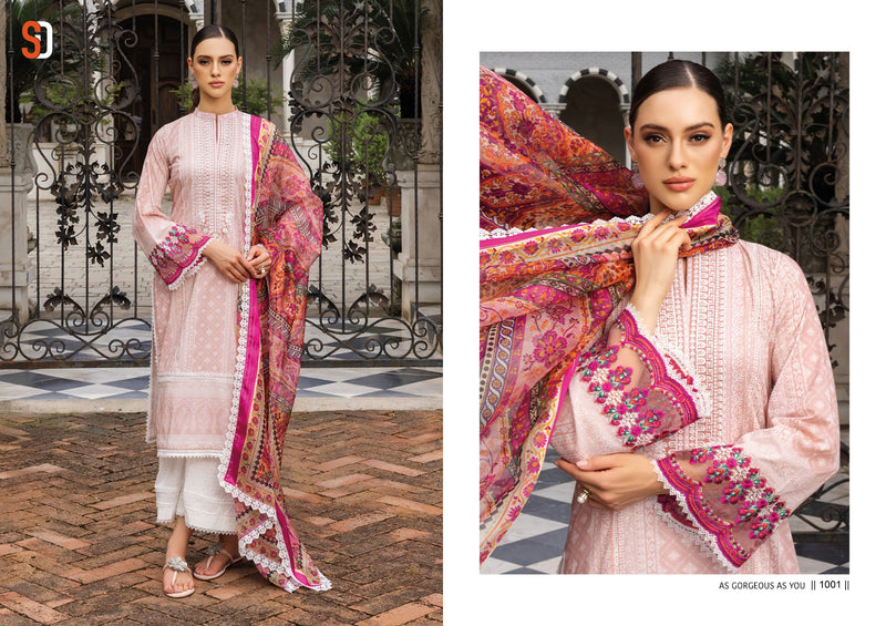 Sharaddha Designer Bliss Vol 1 Lawn Cotton With Embroidery Work Salwar Kameez