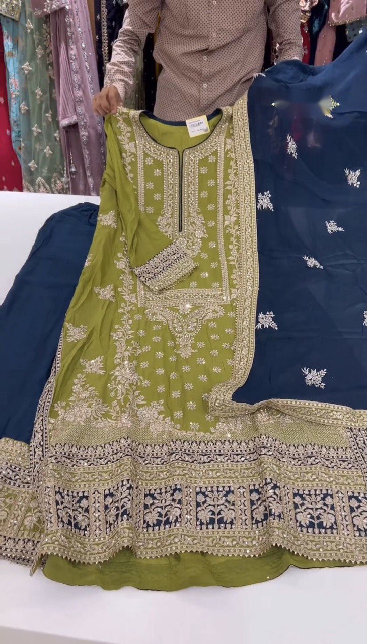 BP D No 1602 Fox Georgette With Daimond Work Pakistani Suits Collection