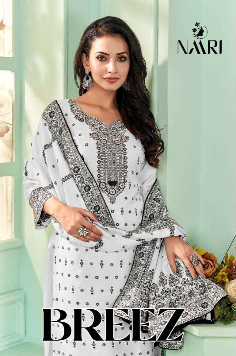 Naari Breeze Muslin Jacquard Fancy Designer Salwar Suits