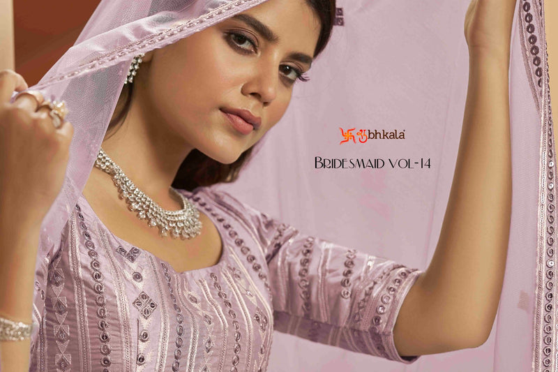 Shubhkala Bridesmaid Vol 14 Silk Embroidery Heavy Lehnga Choli Collection