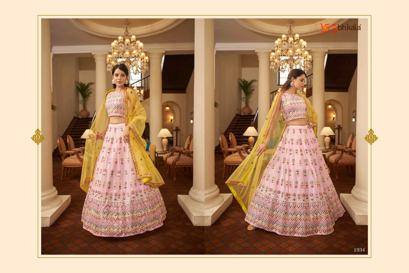 Shubhkala Bridesmaid Vol 15 Georgette Embroidered Heavy Look Lehnga Choli