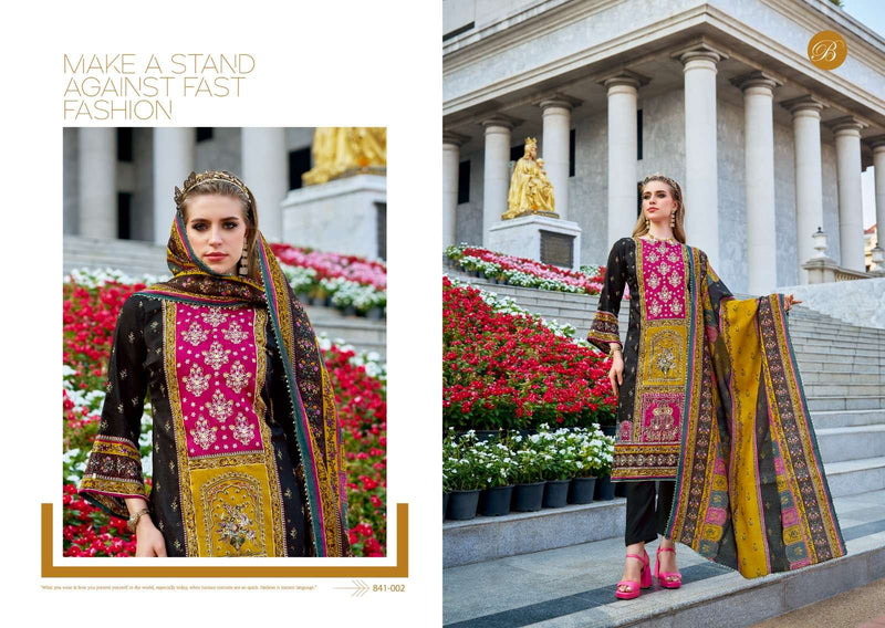 Belliza Designer Studio Dil E Nagma Pure Jam Cotton Handwork Salwar Kameez