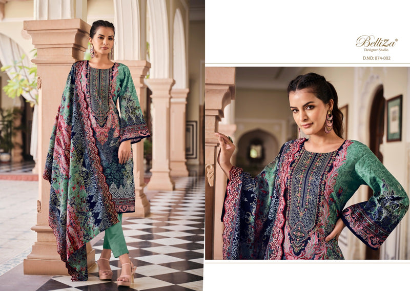 Belliza Designer Studio Guzarish Vol 2 Pure Cotton Digital Print With Embroidery Work Salwar Suit