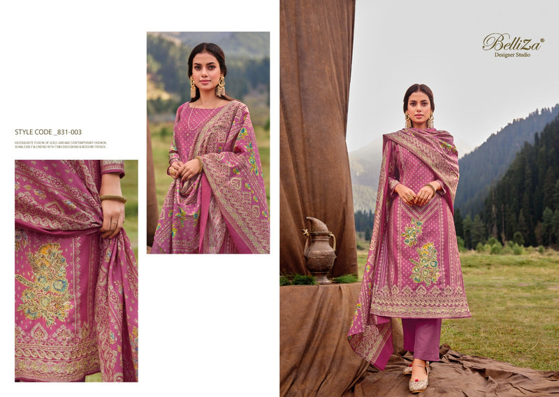 Belliza Designer Studio Khwaab Pure Modal Viscose Muslin Digital Print Handwork Salwar Suit