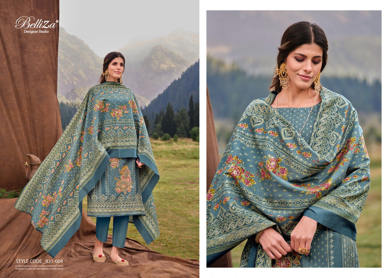 Belliza Designer Studio Khwaab Pure Modal Viscose Muslin Digital Print Handwork Salwar Suit