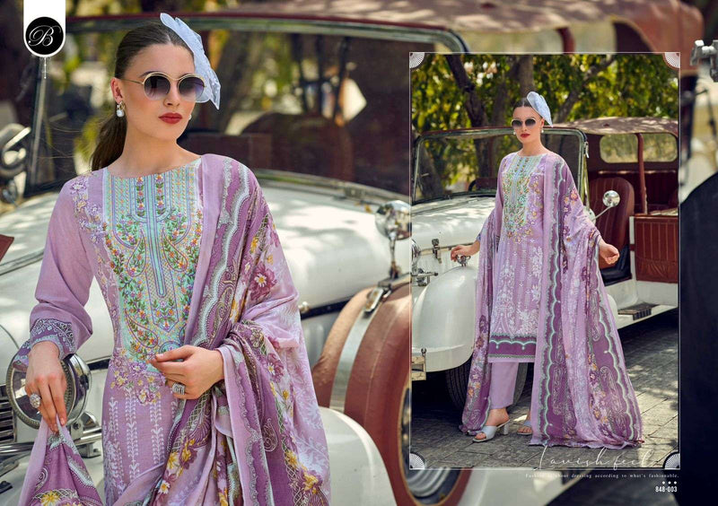 Belliza Designer Studio Naira Vol 106 Pure Cotton Embroidered Work Salwar Suit