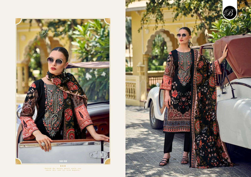 Belliza Designer Studio Naira Vol 106 Pure Cotton Embroidered Work Salwar Suit