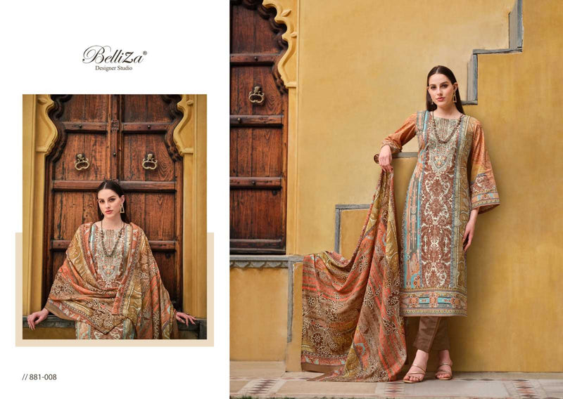 Belliza Designer Studio Naira Vol 35 Pure Cotton Digital Print Exclusive Embroidered Work Suit