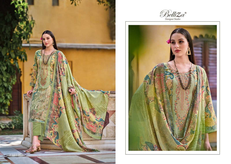 Belliza Designer Studio Naira Vol 35 Pure Cotton Digital Print Exclusive Embroidered Work Suit