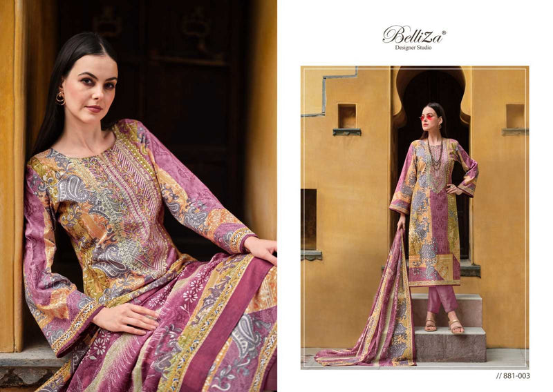 Belliza Designer Studio Naira Vol 35 Pure Cotton Digital Print Exclusive Embroidered Work Suit