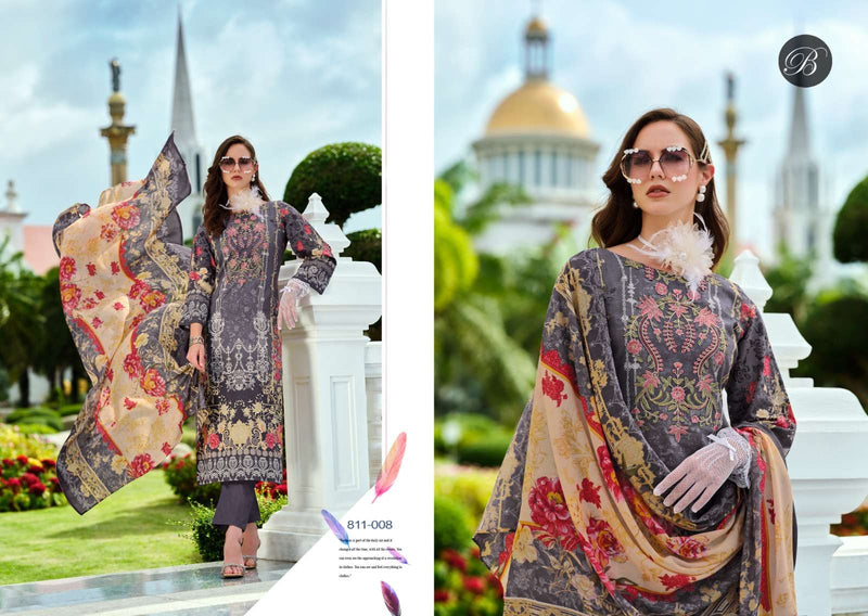 Belliza Designer Studio Naira Vol 99 Pure Cotton Digital Print Embroidered Salwar Suit