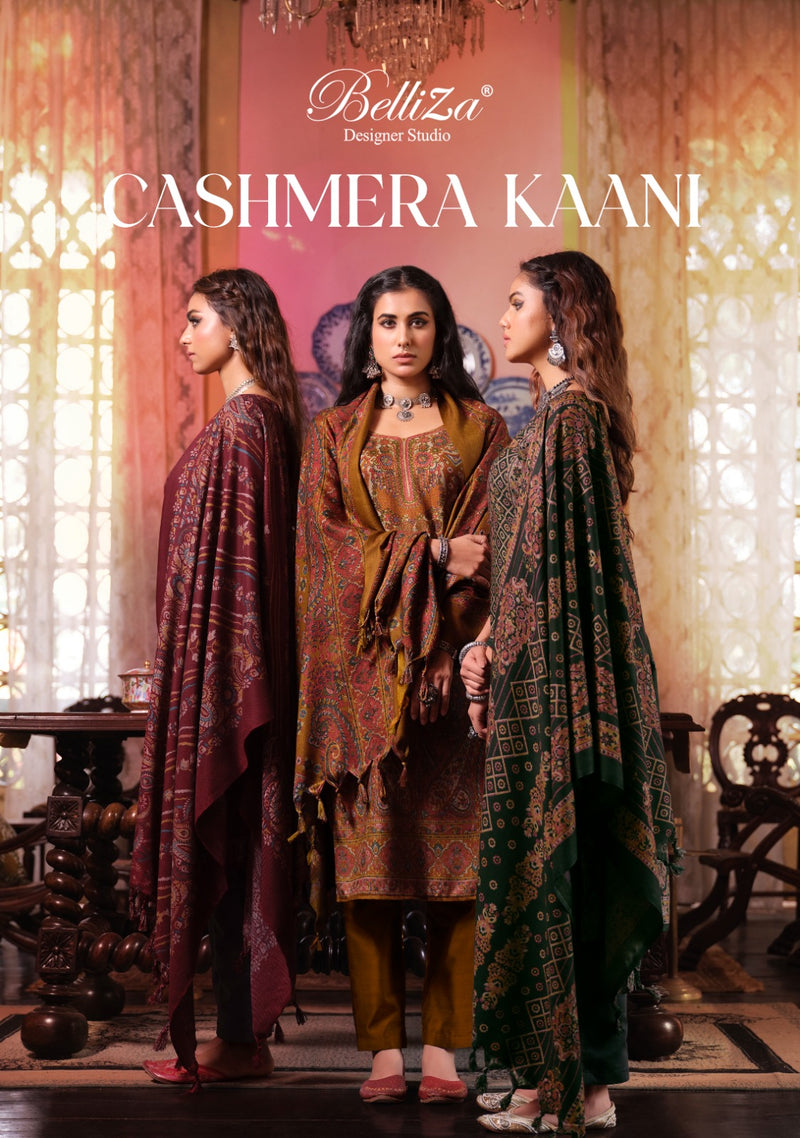 Belliza Designer Studio Cashmera Kaani Pashmina With Fancy Designer Exclusive Salwar Suits