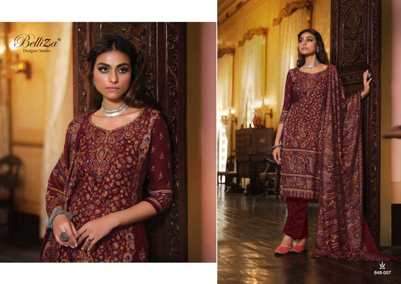 Belliza Designer Studio Cashmera Kaani Pashmina With Fancy Designer Exclusive Salwar Suits